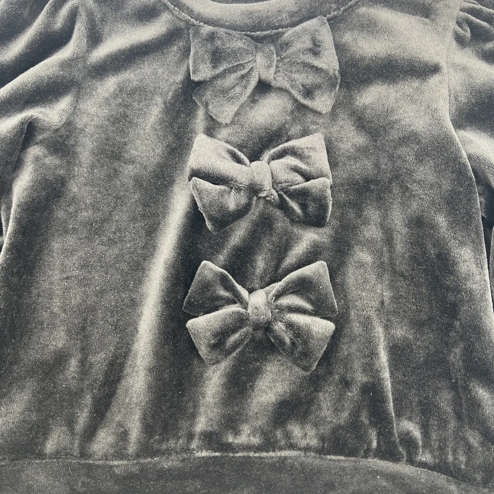Cupcakes And Cashmere‎ Girls Black Velour Long Sleeve Shirt & Matching Hairband